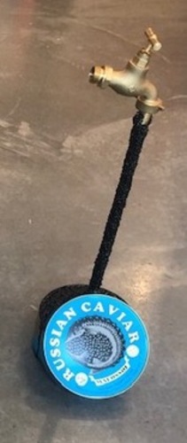 Robinet à caviar bleu clair