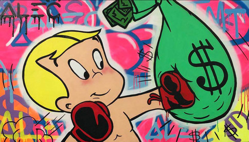 Richie $ Punching bag