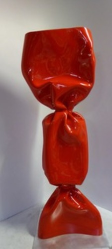 Wrapping Bonbon Polyester rouge