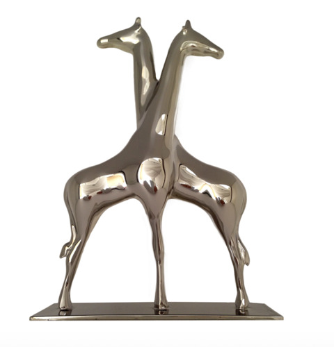 Savannas : couple de giraffes (bronze - glossy)