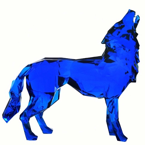 Loup hurlant - Blue crystal