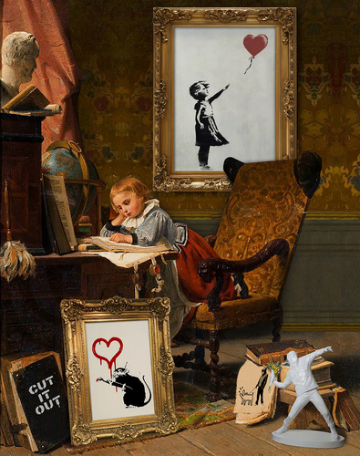 The Little Reader Banksy Cut It Out, 2023